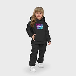 Детский костюм оверсайз Тюмень Retrowave, цвет: черный — фото 2