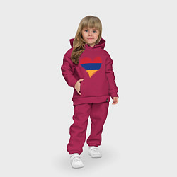 Детский костюм оверсайз Сердце - Армения, цвет: маджента — фото 2