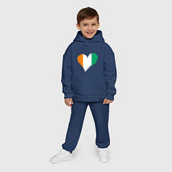 Детский костюм оверсайз Сердце - Ирландия, цвет: тёмно-синий — фото 2