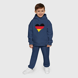 Детский костюм оверсайз Сердце - Германия, цвет: тёмно-синий — фото 2