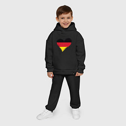 Детский костюм оверсайз Сердце - Германия, цвет: черный — фото 2