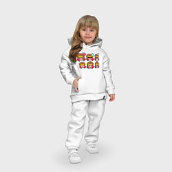 Детский костюм оверсайз Значки на Джесси Пины Бравл Старс Jessie, цвет: белый — фото 2