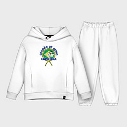 Детский костюм оверсайз Cordao de ouro Capoeira flag of Brazil, цвет: белый