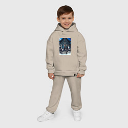 Детский костюм оверсайз Stray Kids Thunderous, цвет: миндальный — фото 2