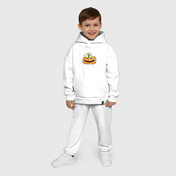 Детский костюм оверсайз Веселая тыква на Хэллоуин, цвет: белый — фото 2