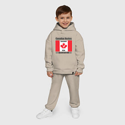 Детский костюм оверсайз Федерация хоккея Канады, цвет: миндальный — фото 2