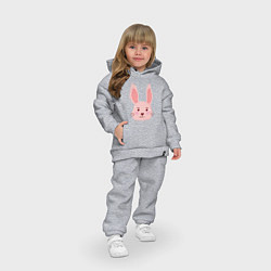 Детский костюм оверсайз Pink - Rabbit, цвет: меланж — фото 2