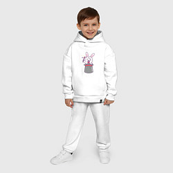 Детский костюм оверсайз Фокусник - Кролик, цвет: белый — фото 2