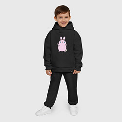 Детский костюм оверсайз Pink - Bunny, цвет: черный — фото 2
