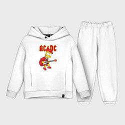 Детский костюм оверсайз AC DC Барт Симпсон, цвет: белый