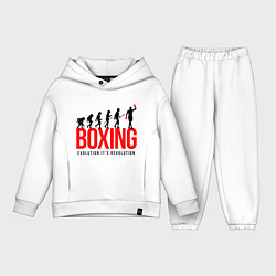 Детский костюм оверсайз Boxing evolution, цвет: белый