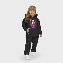 Детский костюм оверсайз Вдохновлённая девушка, цвет: черный — фото 2