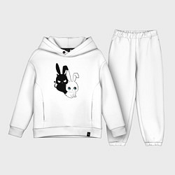 Детский костюм оверсайз Милый кролик - ангелочек или дьяволёнок?, цвет: белый