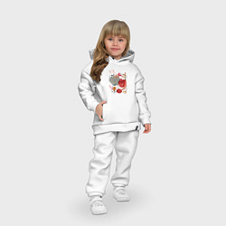 Детский костюм оверсайз Яблочки, цвет: белый — фото 2