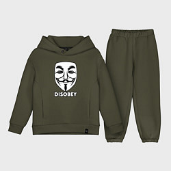 Детский костюм оверсайз Guy Fawkes - disobey, цвет: хаки