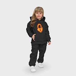 Детский костюм оверсайз Сердечко-замочек, цвет: черный — фото 2