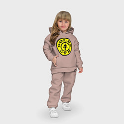 Детский костюм оверсайз Golds GYM, цвет: пыльно-розовый — фото 2