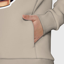 Детский костюм оверсайз Новый Год и книги, цвет: миндальный — фото 2