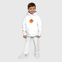 Детский костюм оверсайз Крутой персик, цвет: белый — фото 2