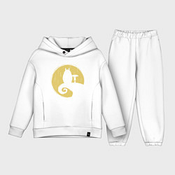 Детский костюм оверсайз Тоторо в ночи, цвет: белый