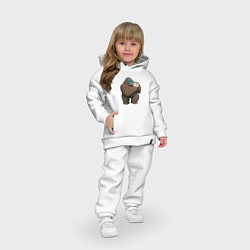 Детский костюм оверсайз Горилла с печенькой, цвет: белый — фото 2