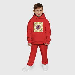 Детский костюм оверсайз Пончик в стиле поп-арт, цвет: красный — фото 2