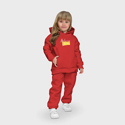 Детский костюм оверсайз Любимая доченька, цвет: красный — фото 2