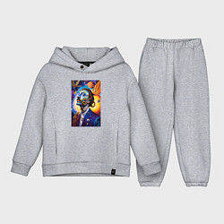 Детский костюм оверсайз Портрет Сальвадора Дали, цвет: меланж