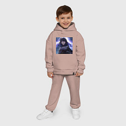 Детский костюм оверсайз Raiden love, цвет: пыльно-розовый — фото 2