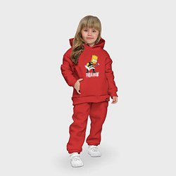 Детский костюм оверсайз Paramore Барт Симпсон рокер, цвет: красный — фото 2