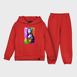 Детский костюм оверсайз Mona Lisa - Gioconda - pop art, цвет: красный