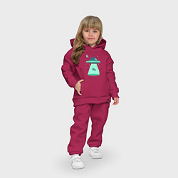 Детский костюм оверсайз Похищение НЛО, цвет: маджента — фото 2
