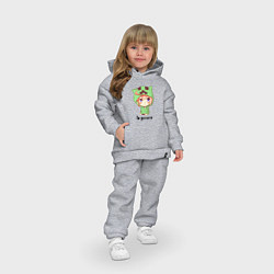 Детский костюм оверсайз Лизонька - Майнкрафт, цвет: меланж — фото 2