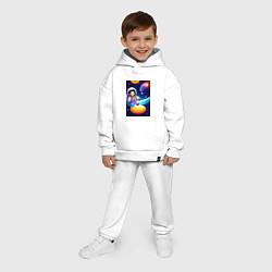 Детский костюм оверсайз Мультяшный астронавт, цвет: белый — фото 2