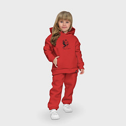 Детский костюм оверсайз Мэрилин Монро силуэт, цвет: красный — фото 2