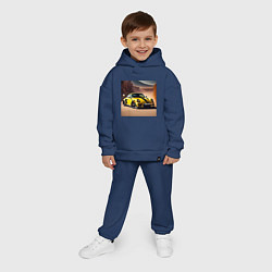 Детский костюм оверсайз Porsche 911, цвет: тёмно-синий — фото 2