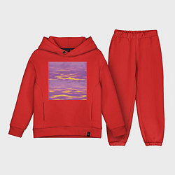 Детский костюм оверсайз Сиреневое море, цвет: красный