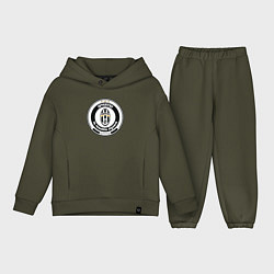 Детский костюм оверсайз Juventus club, цвет: хаки