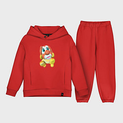 Детский костюм оверсайз Клоун Клоша, цвет: красный