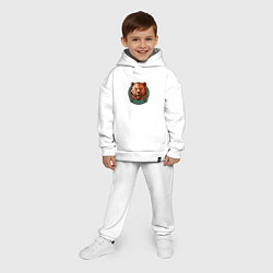 Детский костюм оверсайз Русский мишка, цвет: белый — фото 2