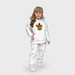 Детский костюм оверсайз Золотой пиксельный Фредди, цвет: белый — фото 2