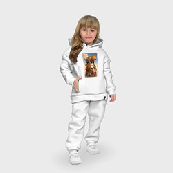Детский костюм оверсайз Капимобиль - стимпанк - нейросеть, цвет: белый — фото 2