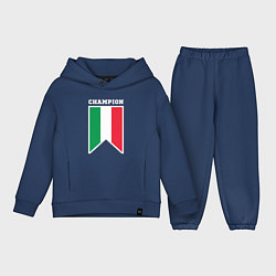 Детский костюм оверсайз Италия чемпион, цвет: тёмно-синий