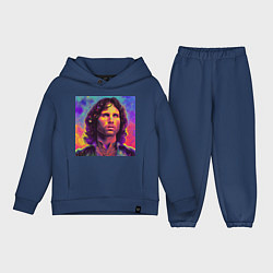 Детский костюм оверсайз Jim Morrison Strange colors Art, цвет: тёмно-синий