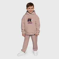 Детский костюм оверсайз Rose Blackpink kpop, цвет: пыльно-розовый — фото 2