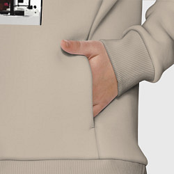 Детский костюм оверсайз Волк в ночном городе - нейросеть, цвет: миндальный — фото 2