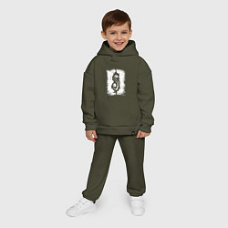 Детский костюм оверсайз Slipknot logo, цвет: хаки — фото 2