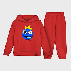 Детский костюм оверсайз Радужные друзья Синий голова, цвет: красный