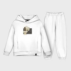 Детский костюм оверсайз Skibidi Toilet Normal Skibidi Toilet, цвет: белый