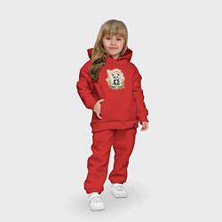 Детский костюм оверсайз Панда сапсёрфер, цвет: красный — фото 2